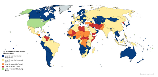 Understanding The Us Travel Warning Map