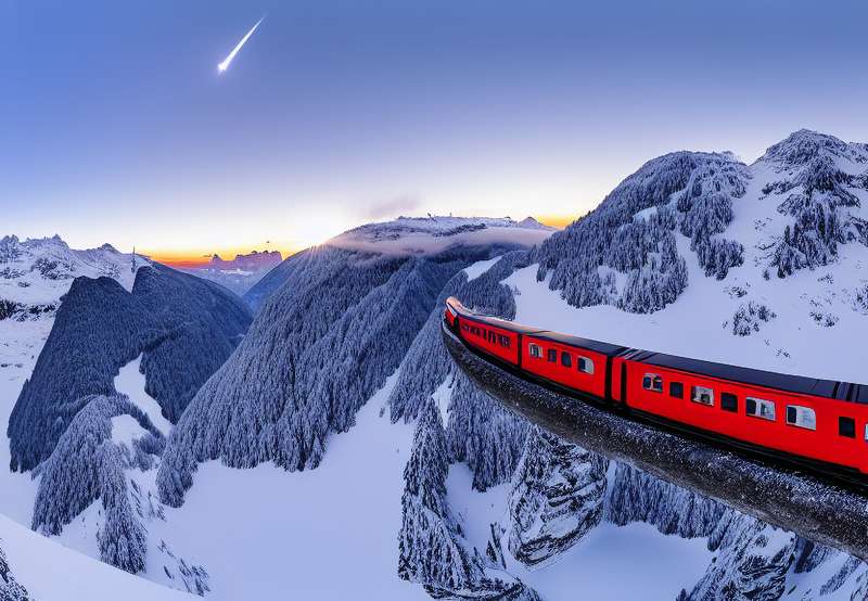 Scenic Train Journeys Through the Swiss Alps in Winter