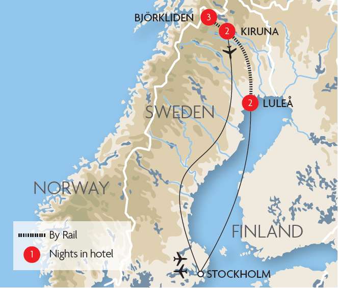 Lapland Train Journey: Aurora Borealis from the Arctic Circle