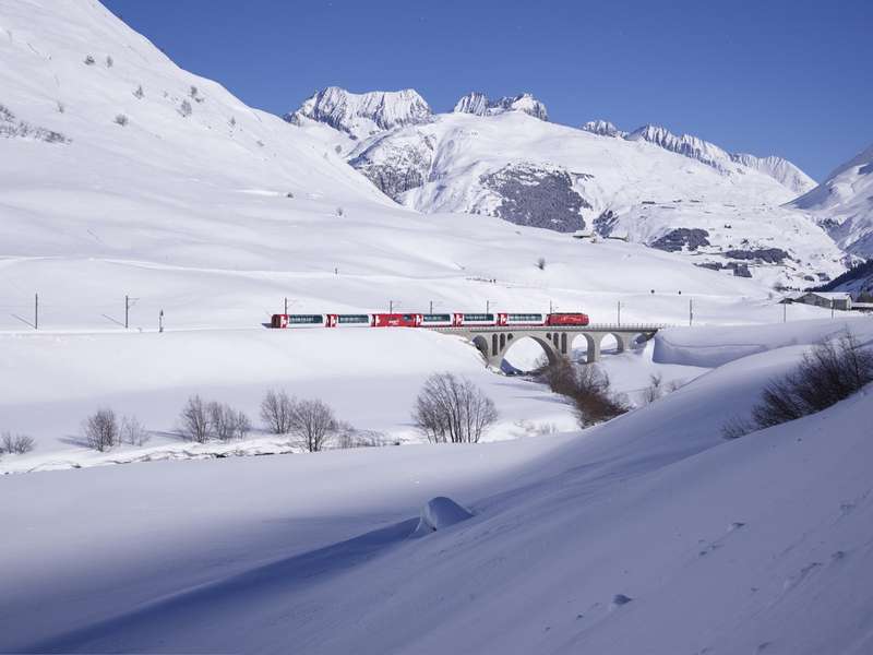 Winter Views from the Glacier Express: Switzerland's Alpine Beauty
