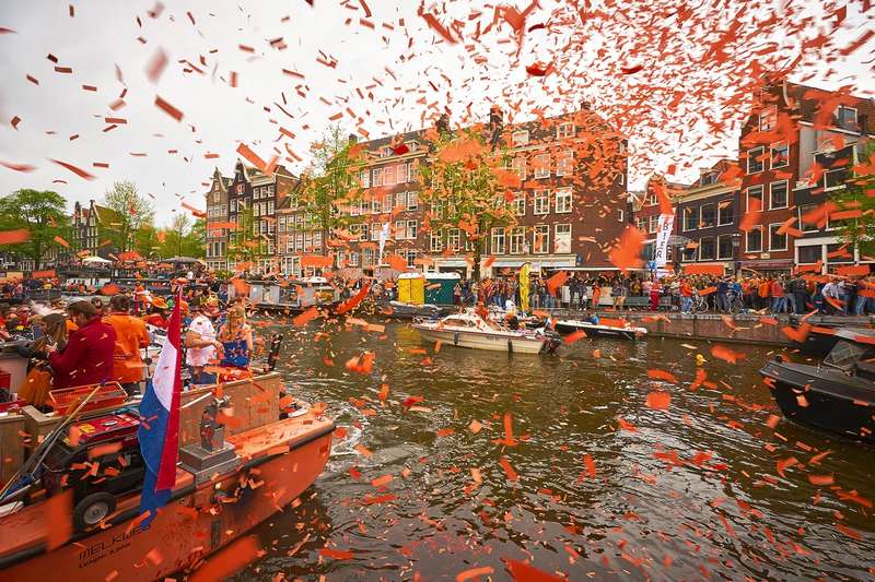 Kingsday Celebrations in Amsterdam's Jordaan District