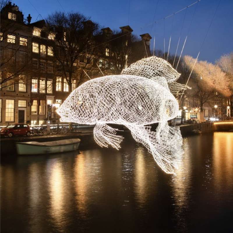 Amsterdam's Winter Light Installations: A Nighttime Stroll