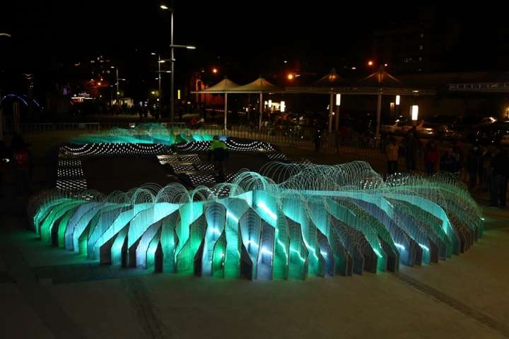 Interactive Light Installations Illuminate Urban Nightscapes