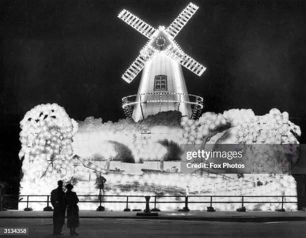 Winter Night Windmill Illuminations: A Dutch Tradition